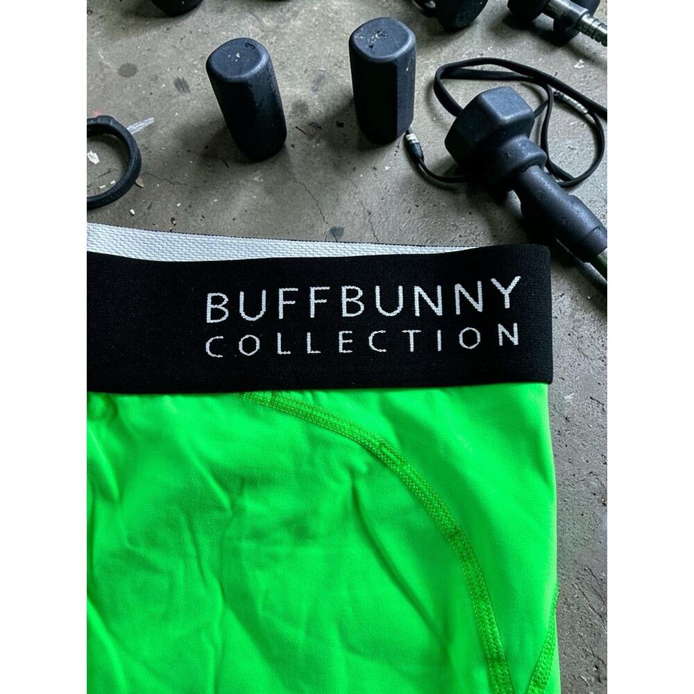 Women's Buffbunny Collection Neon Green Shorts Sz M Activewear Stretch - Picture 3 of 8